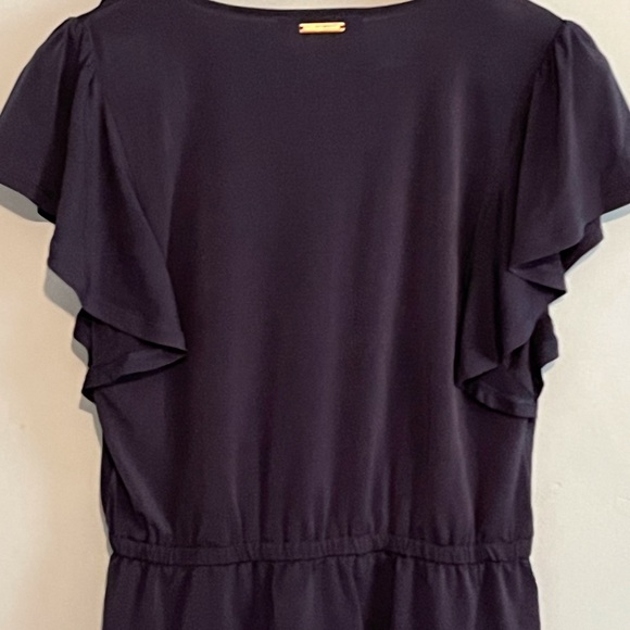 SELLING MICHAEL KORS BLOUSE SIZE M COLOR NAVY BLUE ELASTIC WAIST BAND FOR WOMEN - Picture 7 of 13